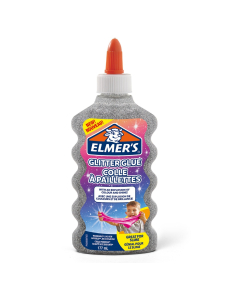 Течно лепило Elmer's Glitter Glue, 177ml, сребрист