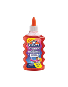 Течно лепило Elmer's Glitter Glue, 177ml, червено