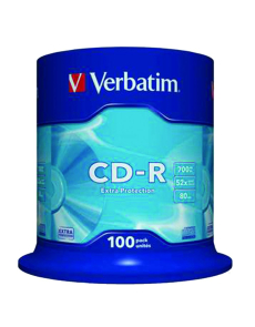CD-R Verbatim Extra Protect 700MB, 52x оп100 шпиндел