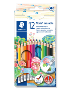 Цветни моливи Staedtler NC 144 50 с гума, 12 цвята