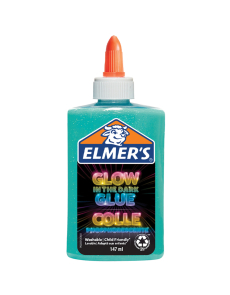 Течно лепило Elmer's Glow Glue, 147 ml, син