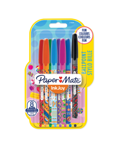 Химикалка Papermate InkJoy Wrap 100 ST, 8 цвята, candy pop