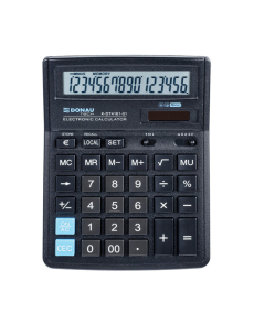Настолен калкулатор Donau Tech 4127, 12 разряда, черен