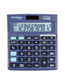 Настолен калкулатор Donau Tech 4128, 12разряда, черен