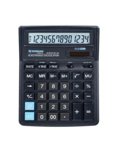 Настолен калкулатор Donau Tech 4141, 14 разряда, черен