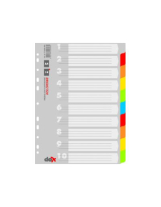 Разделители Office Products А4, картон, 10 цвята