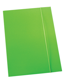 Папка с ластик Optima, 3 капака, картон, светло зелена