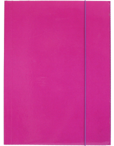 Папка с ластик Optima, 3 капака, картон, лилава