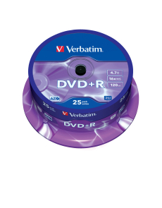 DVD+R Verbatim 4.7GB 16x, опаковка 25 на шпиндел