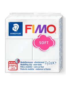 Полимерна глина Staedtler Fimo Soft, 57 g,бяла 0
