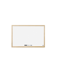 Дъска Bi-Office бяла магнитна с дърв. рамка, 40x60