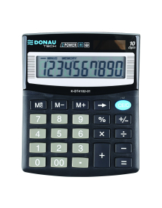 Настолен калкулатор Donau Tech, 10 разряда, черен