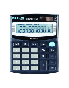 Настолен калкулатор Donau Tech, 12 разряда, черен