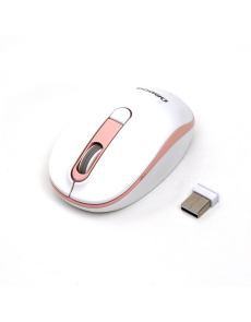 Безжична мишка Omega OM-220W, бяла/розова