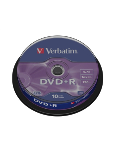 DVD+R Verbatim 4.7GB, 16x, оп10 на шпиндел