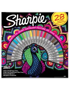 Комплект перманентни маркери Sharpie Big Pack Peacock, 28 бр