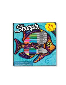 Комплект перманентни маркери Sharpie Big Pack Fish, 28 бр