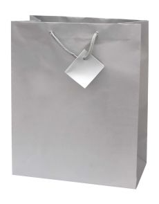 Подаръчна торбичка Mat Jumbo, 33x45.7x10.2cm, сребриста