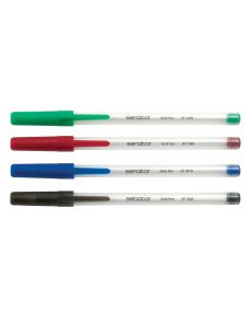 Химикалка Senator Stick Pen, прозрачна, SP1030,червен