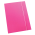 Папка с ластик Optima, 3 капака, картон, розова