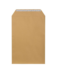 Плик-джоб Е4 120g,300х400mm, кафяв, с лента, опаковка 10