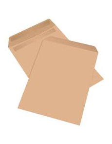 Плик С4 90g, 324х229mm, кафяв, СЗЛ с лента, опаковка 50