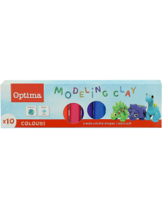 Пластилин Optima, 10 цвята, 200g