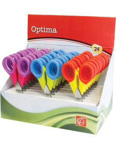 Дисплей детски ножици Optima, 13.5cm, 24 броя