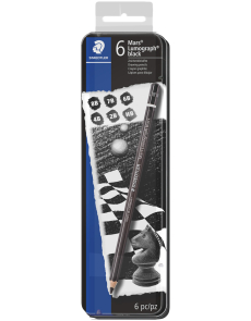 Комплект моливи Staedtler Mars Lumograph Black, 6 бр