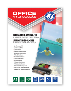 Фолио за ламиниране OP А5,154x216mm,125микрона опаковка 100
