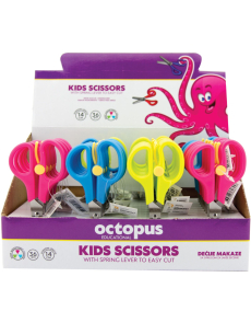 Детска ножица Octopus, с пружина, асорти