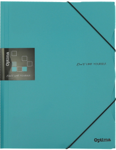 Папка с ластик Optima, А4, петрол