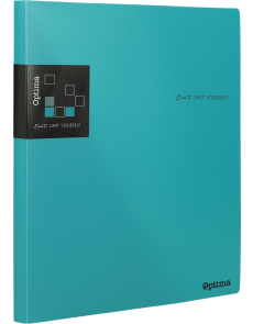 Папка Optima с 20 джоба, А4, петрол