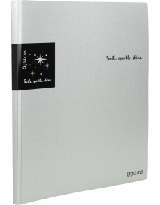Папка Optima с 20 джоба, А4, блестящи цветове,асорти