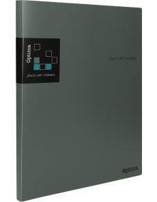 Папка Optima с 20 джоба, А4, сива