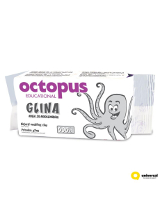 Глина за моделиране Octopus, 500g, бяла