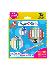 Двувърхи флумастри Papermate Kids coloring, 15 броя