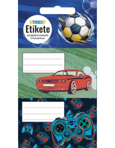 Етикети за тетрадка Street Kids Boys, опаковка 10 броя