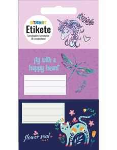 Етикети за тетрадка Street Kids Girls, опаковка 10 бр.