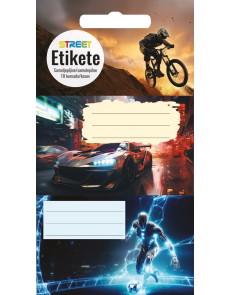 Етикети за тетрадка Street Teen Boys, опаковка 10 бр.