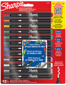 Комплект маркери Sharpie Acrylic, 12 цвята, блистер