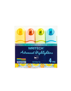 Текстмаркер Writech Pastel, блистер 4 цвята