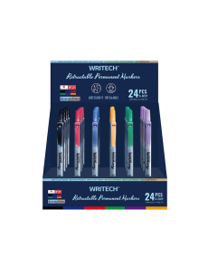 Дисплей перманентни маркери с механизъм Writech, 24 броя