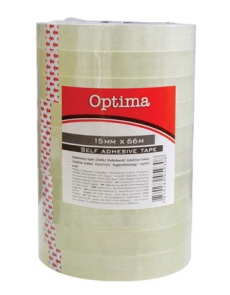 Лепяща лента Optima 15mm x 66m, прозрачна