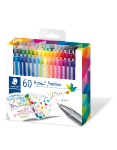 Комплект тънкописци Staedtler 334, 60 цвята