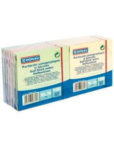 Самозал. листчета Donau 76х76mm, 100л, пастел