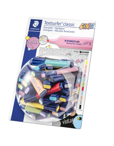Дисплей текстмаркери Staedtler 364, 100 броя, свежи цв