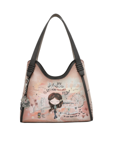 Чанта Anekke Peace&Love Pink, 31x28x15 cm