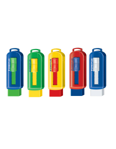 Гума Staedtler 525 PS с плъзг.пластм.държач,асорти