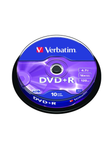 DVD-R Verbatim 4.7GB 16x, опаковка 10 броя на шпиндел